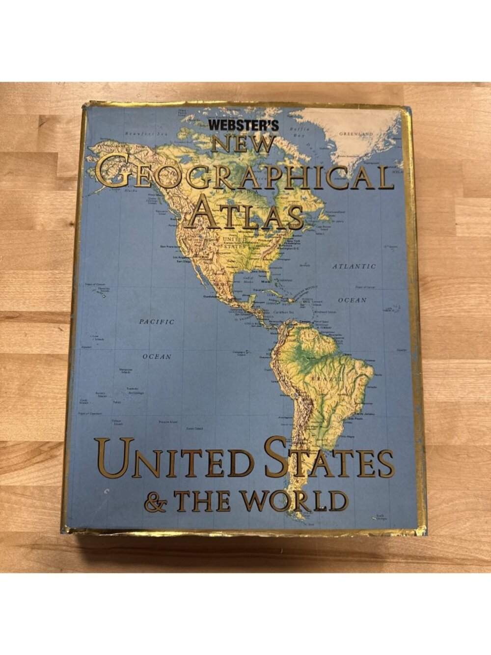 Vintage 1990 Webster’s New Geographical Atlas United States & World Hardcove